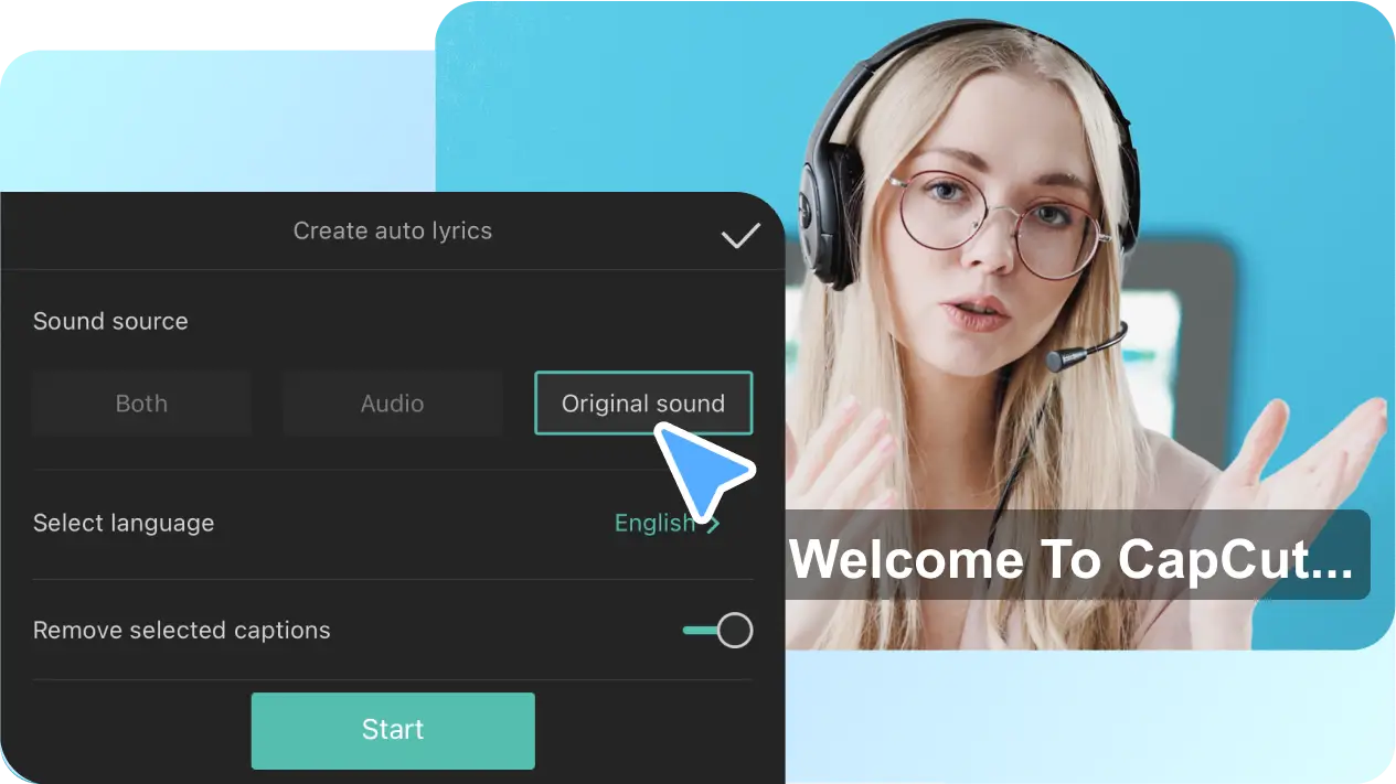 Auto Captions and Lyrics with capcut